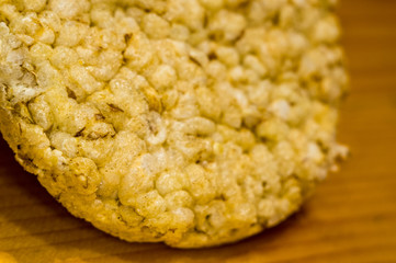 diet crunches - crispy bread of wheat, rice and fruit, texture