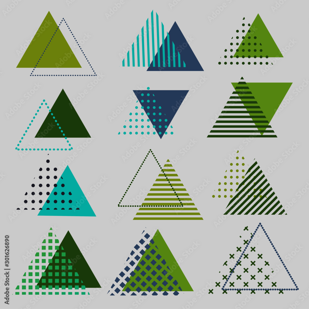 Poster set of abstract scandinavian geometric figures. scandi style. can be used to create creative backgro