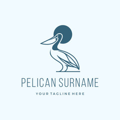 pelican bird logo design vector inspiration custom logo design vector