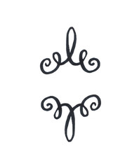 Abstract black watercolor element for design on white background