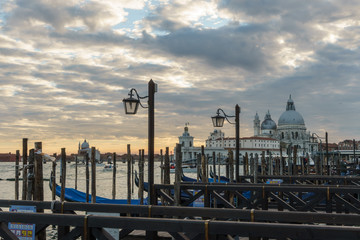 View of Venice in a cloudy sunset