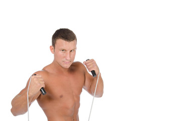 Fototapeta premium Healthy lifestyle and athlete. Handsome young man.