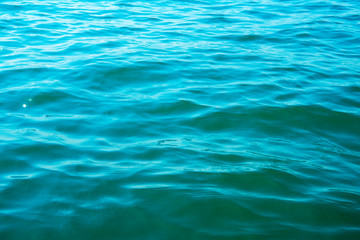 Green sea water in calm