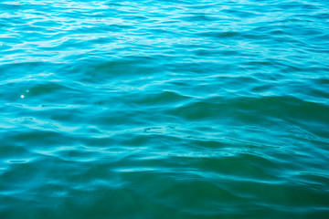 Green sea water in calm