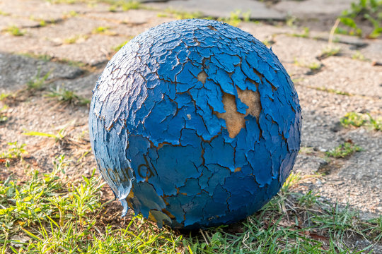 Blue old ball