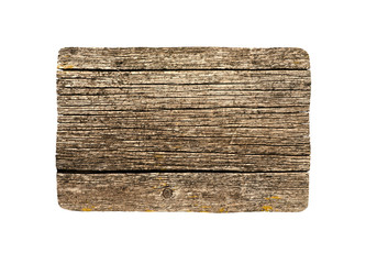 Old plank isolated on white