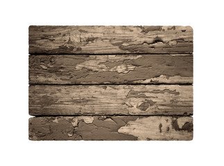 Old plank isolated on white