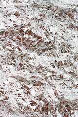Beautiful silver foil background close up view