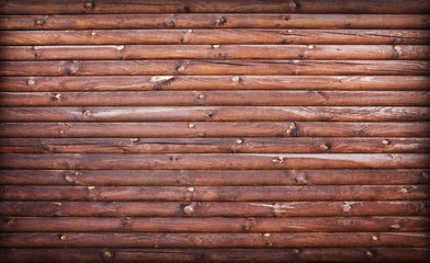 Wooden wall from logs background