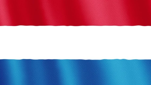 Flag of Luxembourg - Grand Duchy of Luxembourg 4K high resolution flag, evolving in the wind. Full HD footage Luxemburg