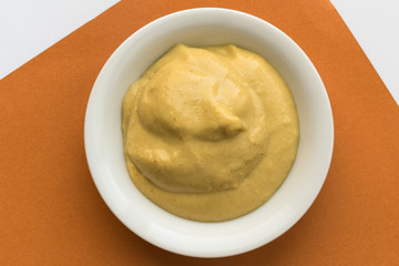 Yellow Mustard in a Bowl
