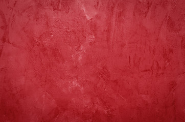 abstract hand painted red paint canvas background
