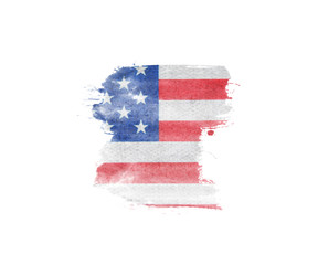 Flag of USA grunge background