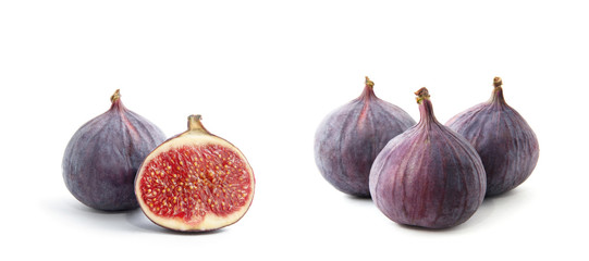 Figs isolated on white background.