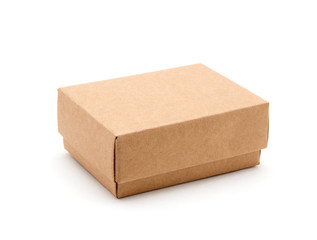 Cardboard box isolated on white