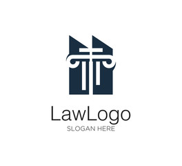 law firm vector concept logo design template