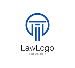 law firm vector concept logo design template