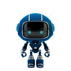 Cute little robotic toy. 3d rendering