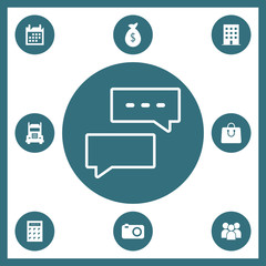 Chat outline icon for web and mobile