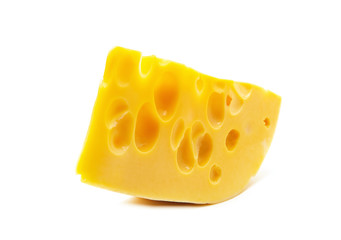 piece of cheese isolated white