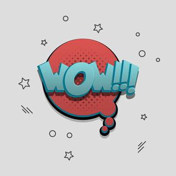Comic text speech bubble pop art design