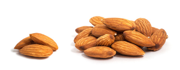 Almond isolated on white background