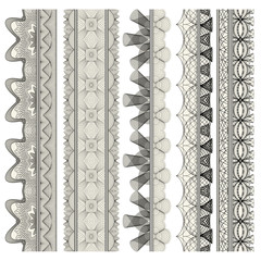 Vector element for currency, certificate or diplomas