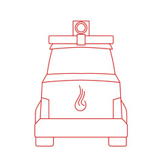 Fire engine car icon vector