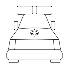 Police car icon vector illustration isolated