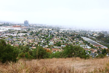 Los Angeles, detail view of Kenneth Hahn State Recreation Area. Is a State Park unit of California...