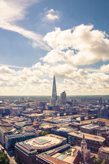 Obraz premium City of London view at sunny day. View include Office buildings, river Thames and bridge. 