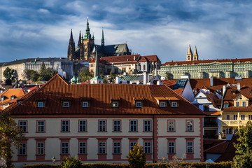 Obraz premium Saint Vitus Cathedral And Hradcany Castle In Prague In The Czech Republic
