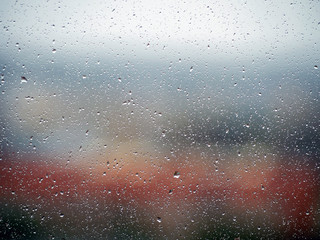 Rain drops on window