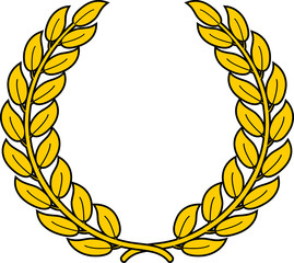 Laurel wreath. Symbol of triumph