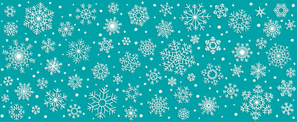 Christmas decoration pattern. Hand drawn snowflakes. Vector illustration