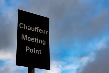 Looking up at Chauffeur meeting point area at Cork international Airport