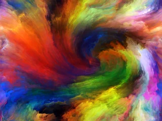 Foto op Plexiglas Mix van kleuren De levende verf