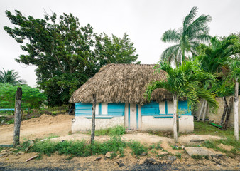 Fototapeta na wymiar House/hut in Bacalar, Mexico