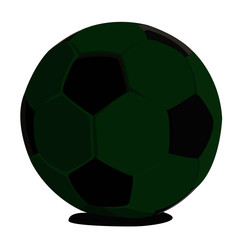 Ball football green realistic vector illustration isolated