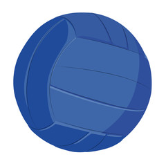 Volleyball  ball blue realistic vector illustration isolated
