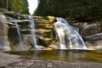 Obraz premium Mumlava waterfalls - the Giant mountains - Czech republic