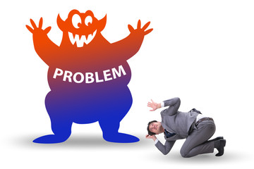 Businessman afraid of big problem