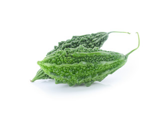 bitter melon, Bitter gourd on white background.