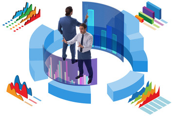 Trader working in technical visualization environment