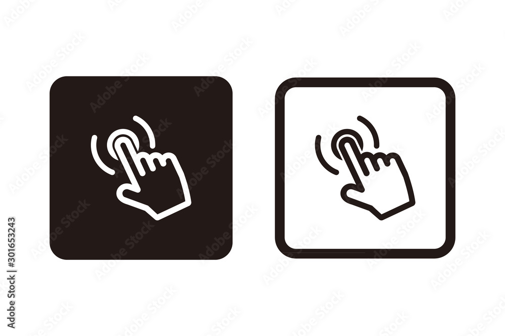 Poster hand cursor click for your website computer and mobile