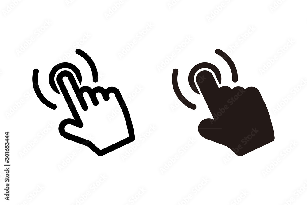Poster hand cursor click for your website computer and mobile app