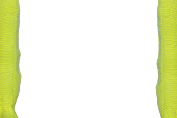 banana leaf isolated on white background.