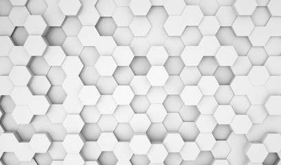 Abstract geometric texture of randomly extruded hexagons backgrounds, 3d rendering, Futuristic abstract background, commercial advertising.