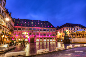 Fototapeta na wymiar Plaza in Strasbourg, France