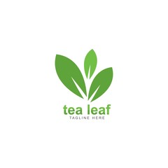 tea leaf logo vector icon illustration design 